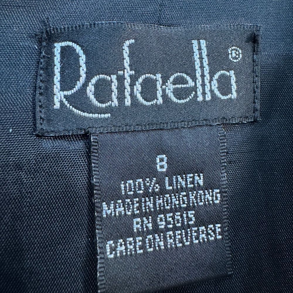 Black Rafaella Linen Long Lightweight Blazer Size 8 EUC - Picture 5 of 5